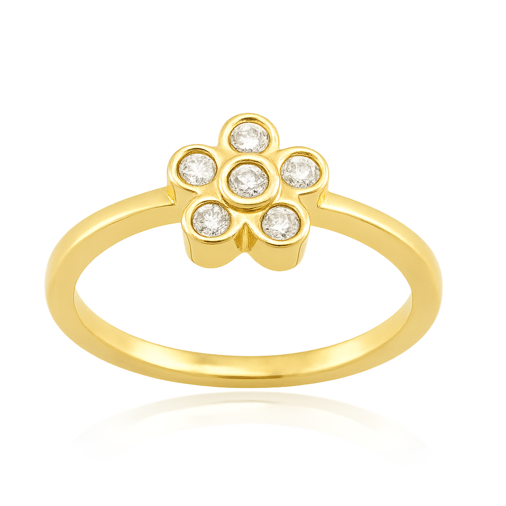 Anillo de Diamantes  en Oro amarillo 18K
