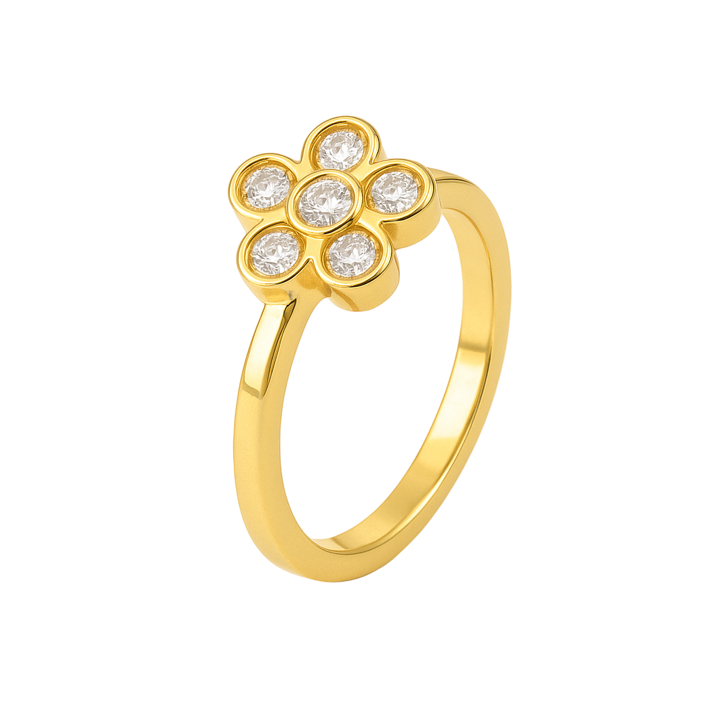 Anillo de Diamantes  en Oro amarillo 18K