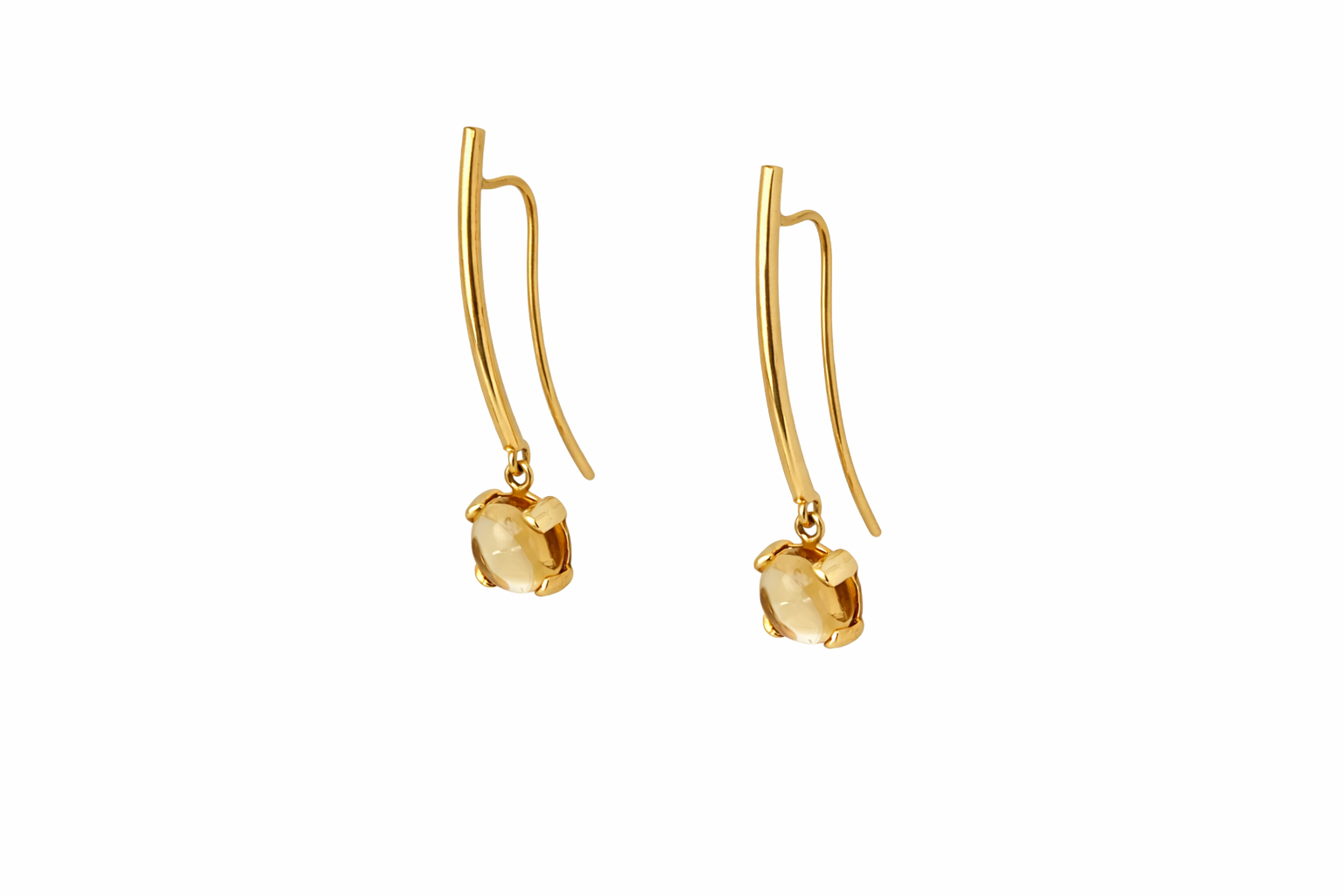 Aros colgantes citrino