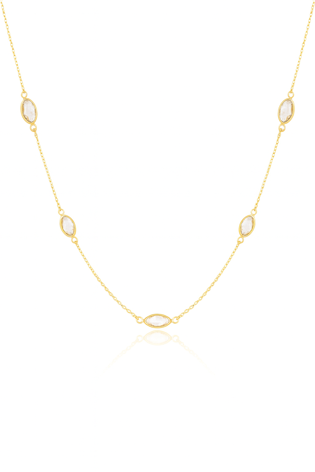 Colgante de Topacio Azul – 11 piedras en Oro amarillo 18K