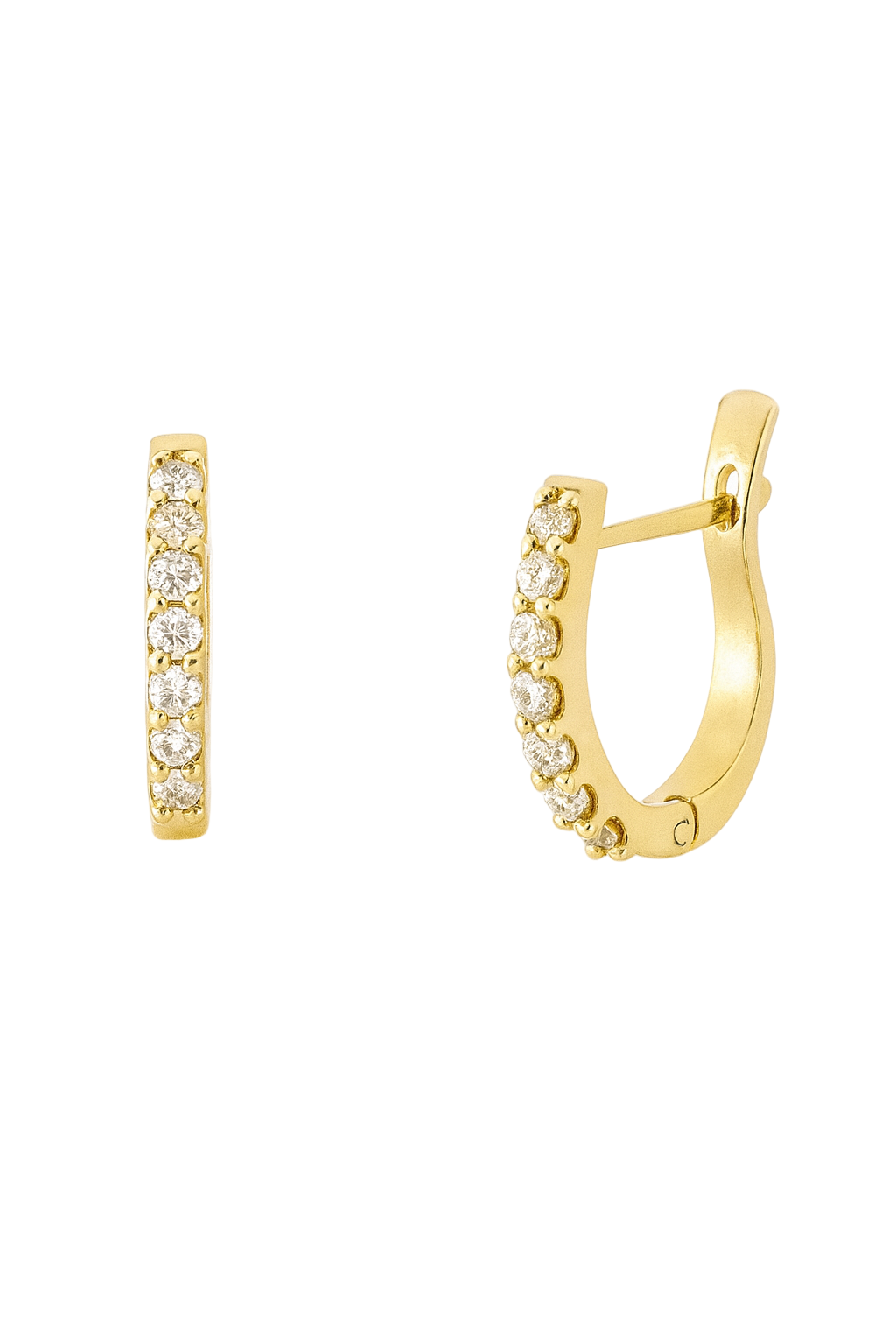 Aros de Diamantes 0.22 cts en Oro amarillo 18K