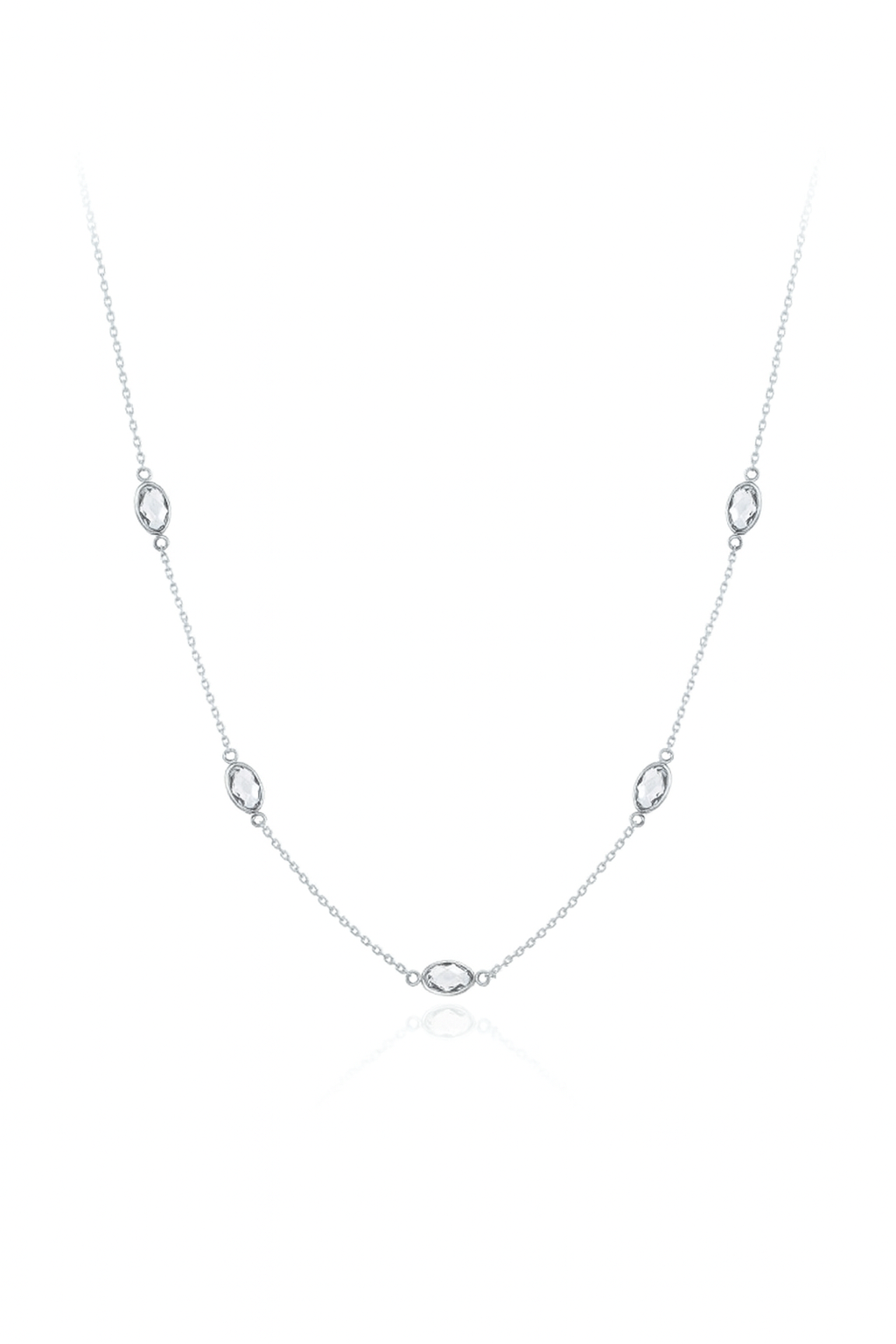 Colgante de Topacio Azul – 11 piedras en Oro blanco 18K