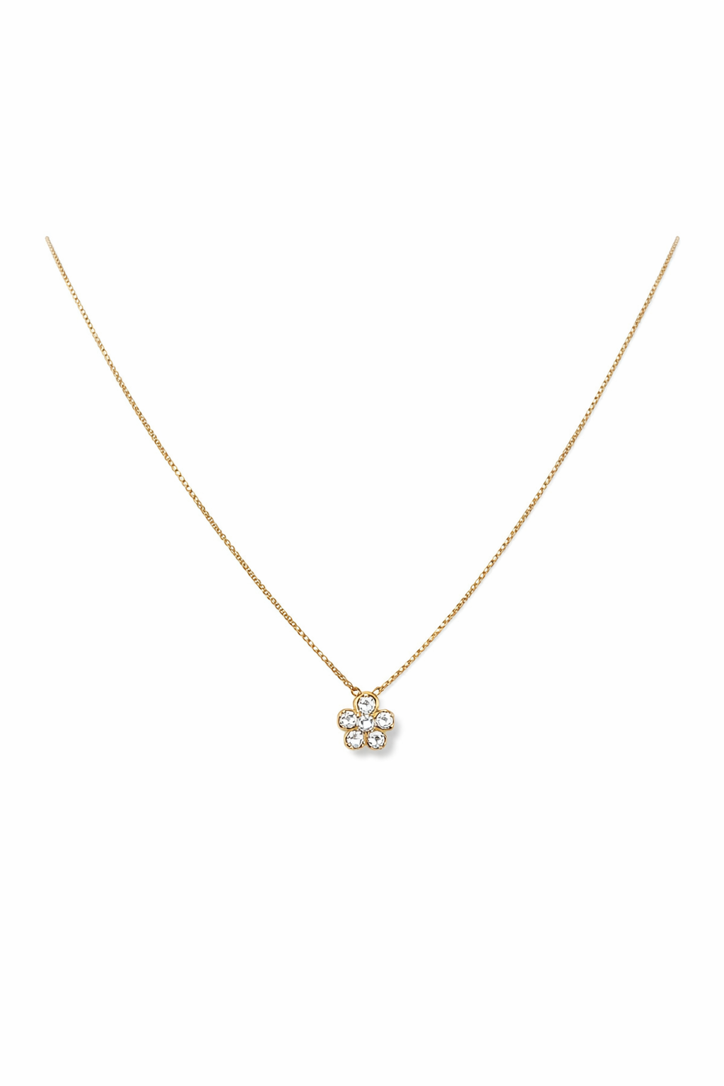 colgante de oro amarillo en forma de flor