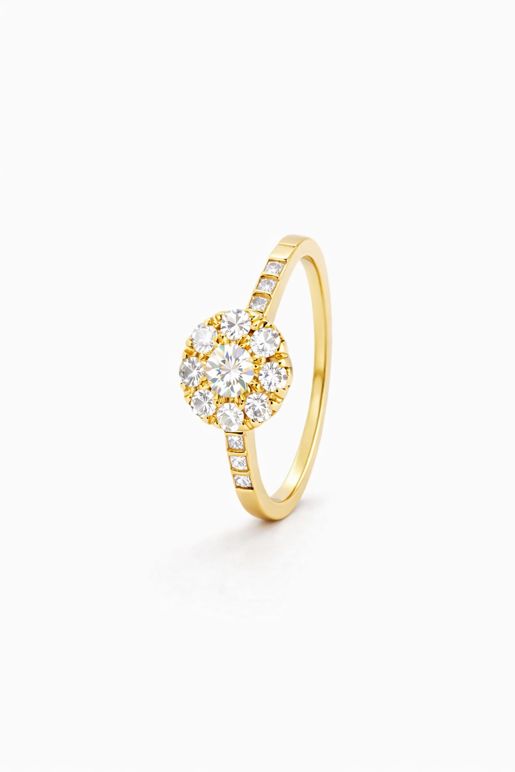 Anillo roseta de oro amarillo