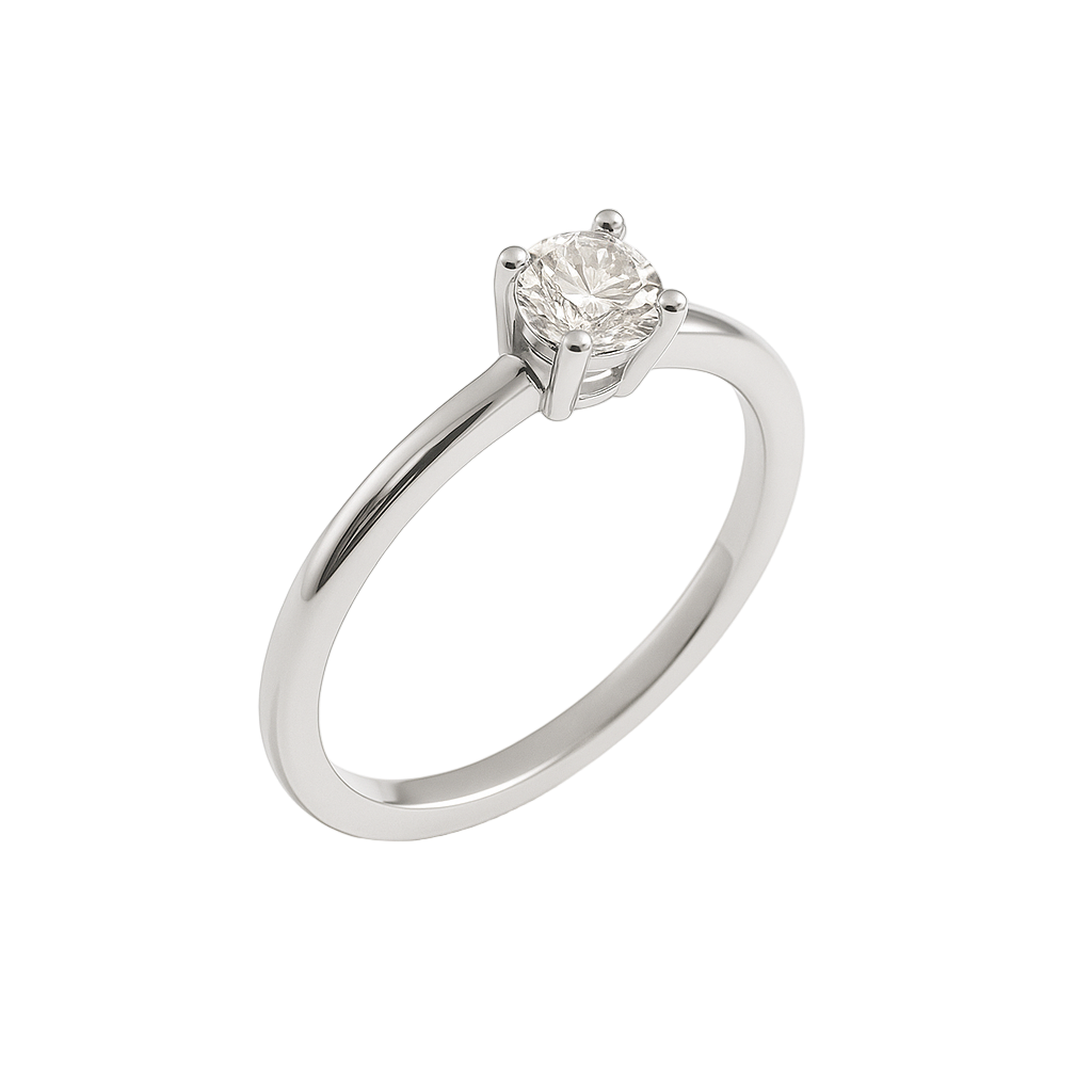 Anillo de Diamantes 0.14 cts en Oro blanco 18K