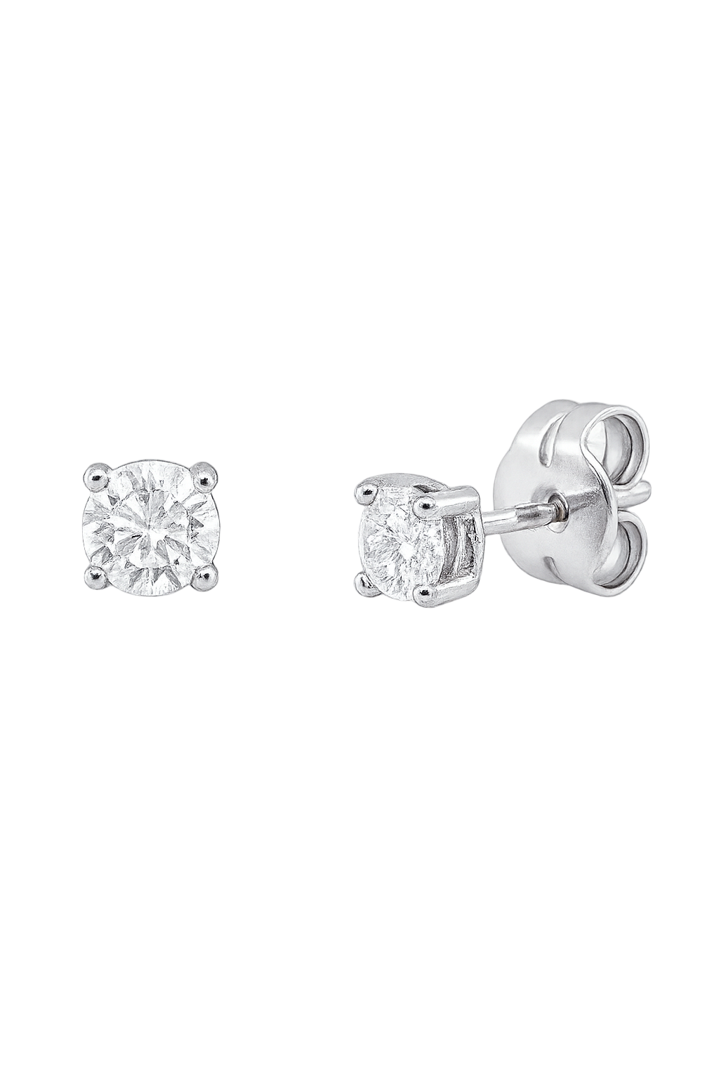 Aros de Diamantes 0.40 cts en Oro blanco 18K