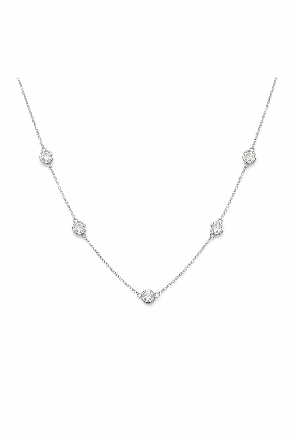 Colgante de oro blanco con corte diamante