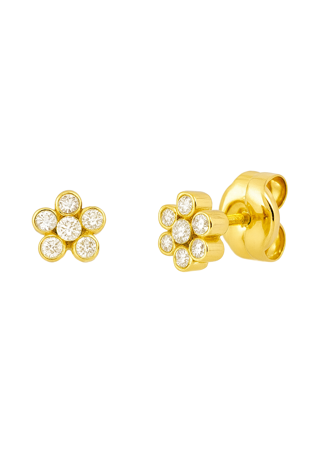 Aros de Diamantes 0.32 cts en Oro amarillo 18K