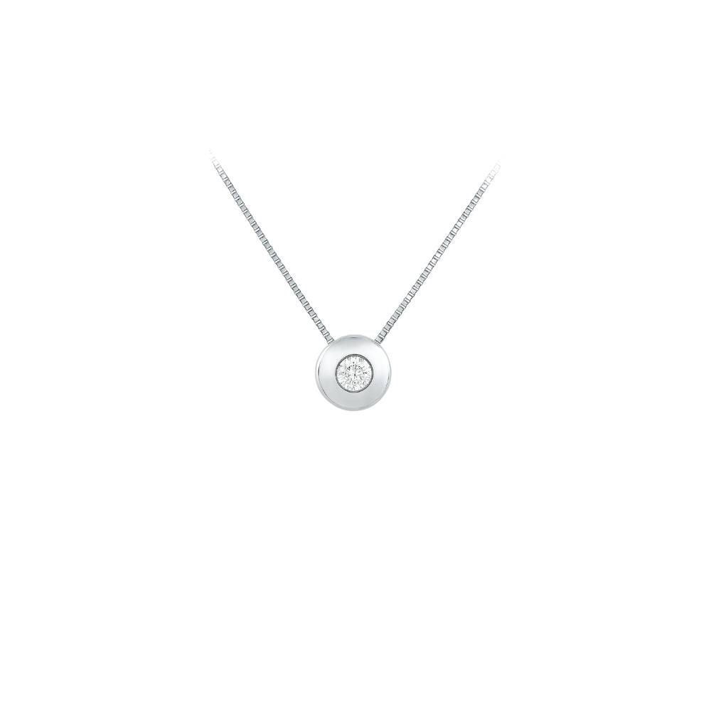 Colgante de Diamantes 0.05 cts en Oro blanco 18K