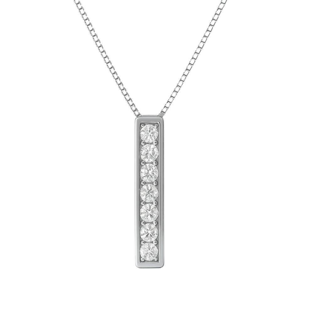 Colgante de Diamantes  en Oro blanco 18K