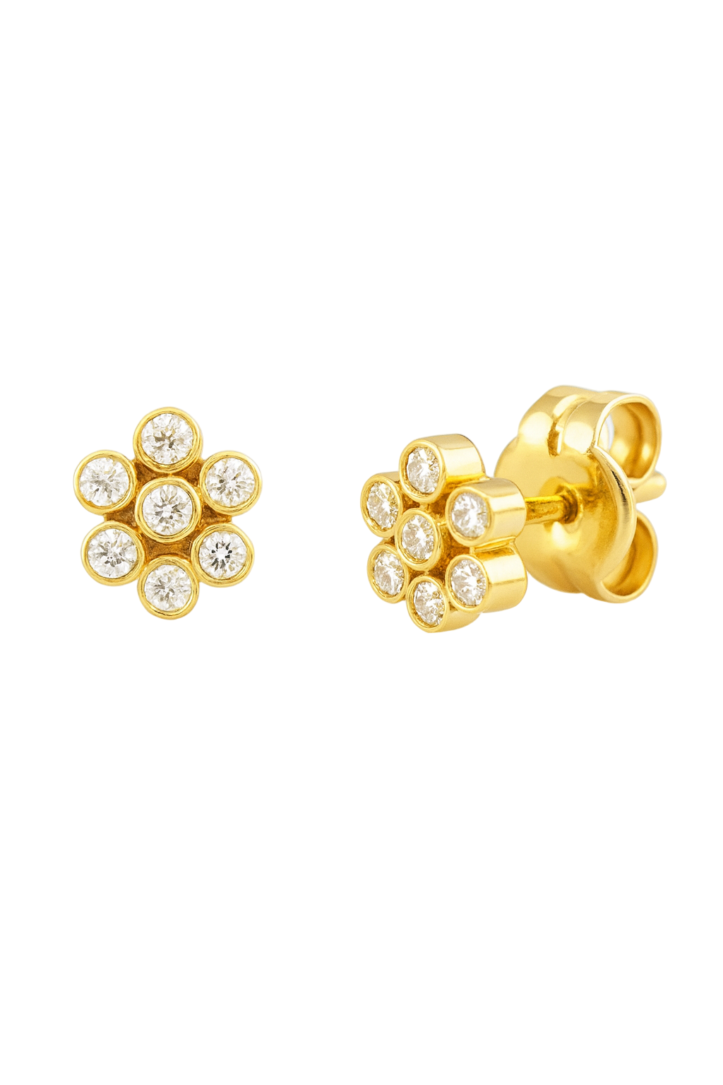 Aros de Diamantes 0.18 cts en Oro amarillo 18K