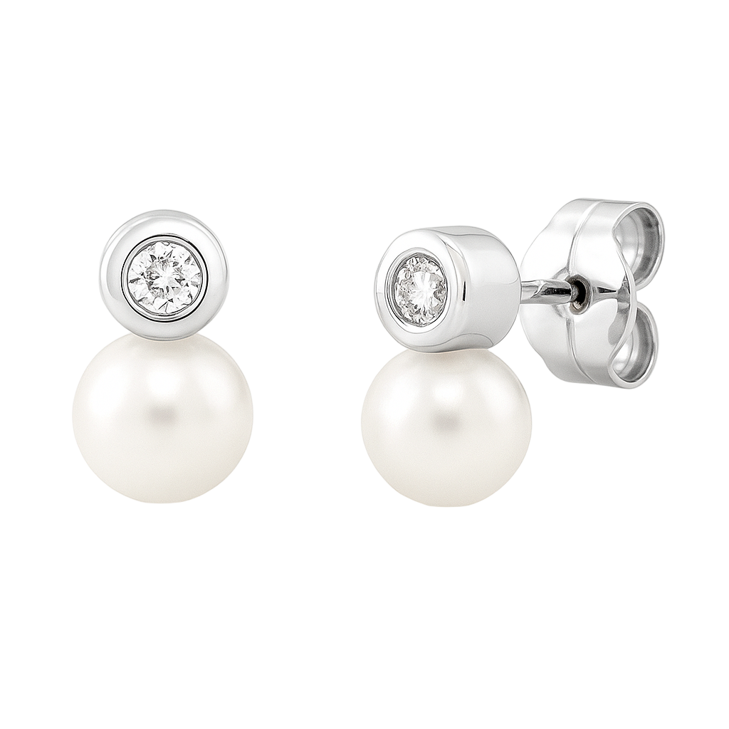 Aros de Diamantes 0.28 cts en Oro blanco 18K