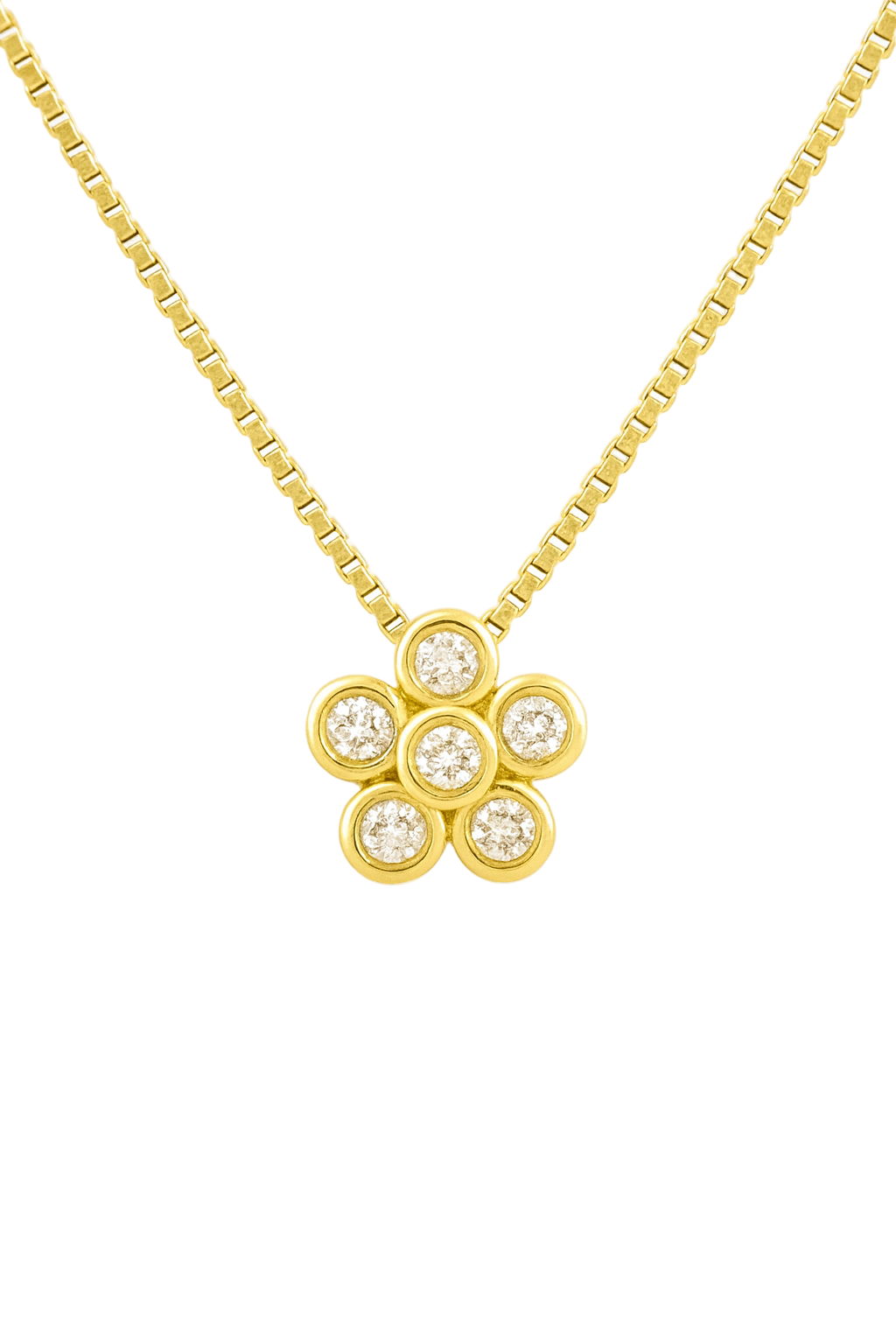 Colgante de Diamantes 0.09 cts en Oro amarillo 18K
