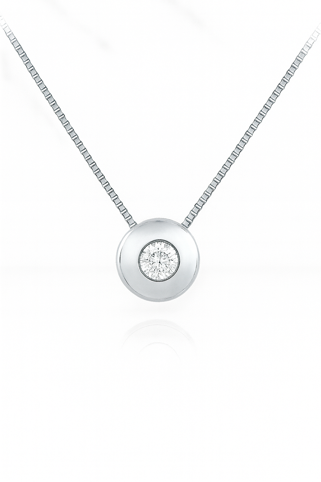 Colgante de Diamantes 0.05 cts en Oro blanco 18K
